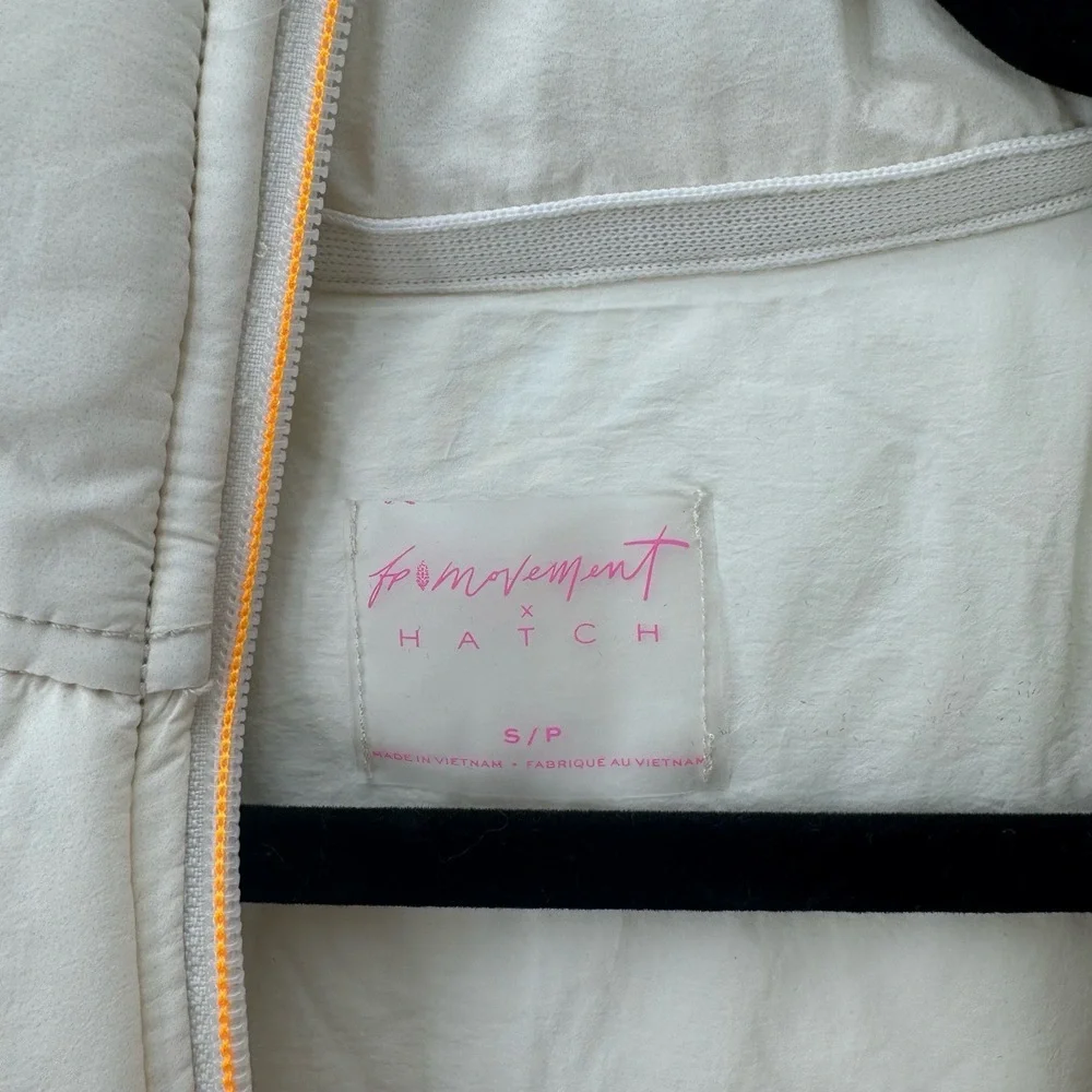 Free People x Hatch Multicolored Ivory Chevron Combo Maternity Puffer Jacket S - Picture 13 of 16
